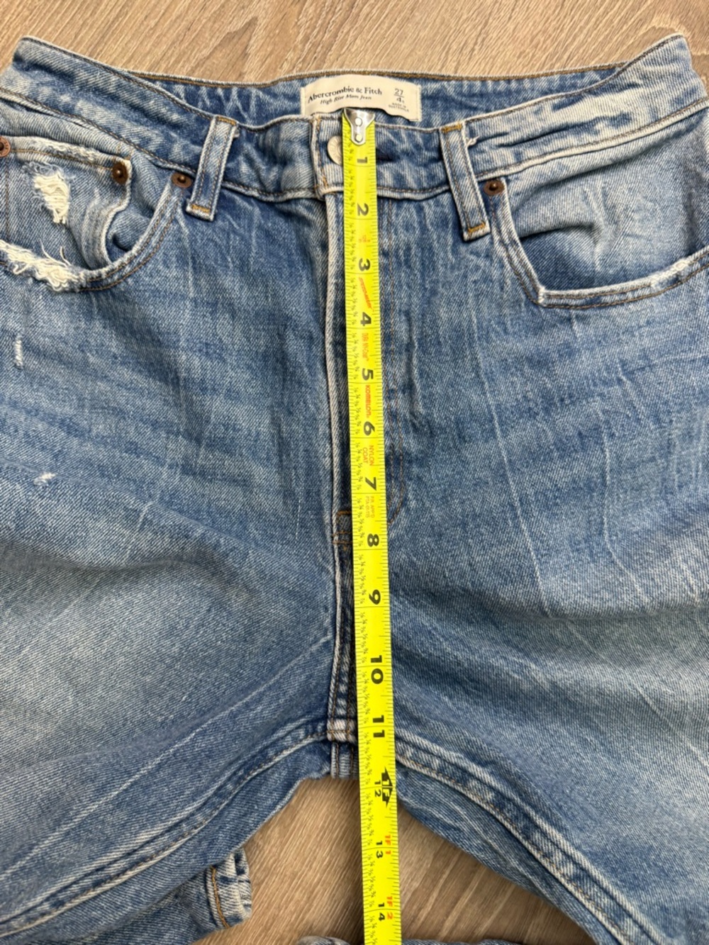 Abercrombie & Fitch Curve Love High Rise Mom Jeans Blue 27 - Picture 8 of 10